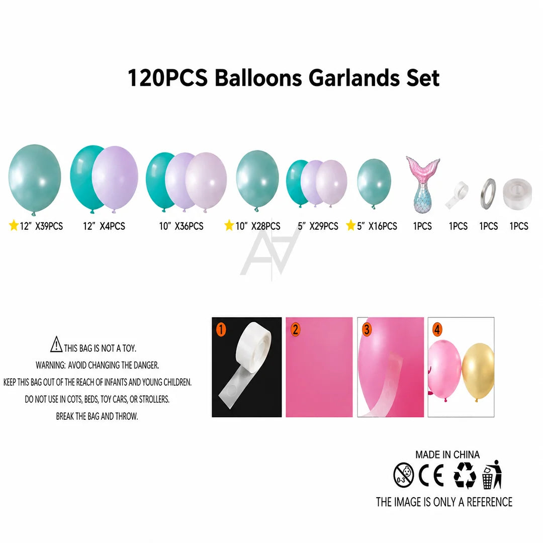 Mermaid Birthday Decoration Kit – Under the Sea Theme Party Decorations