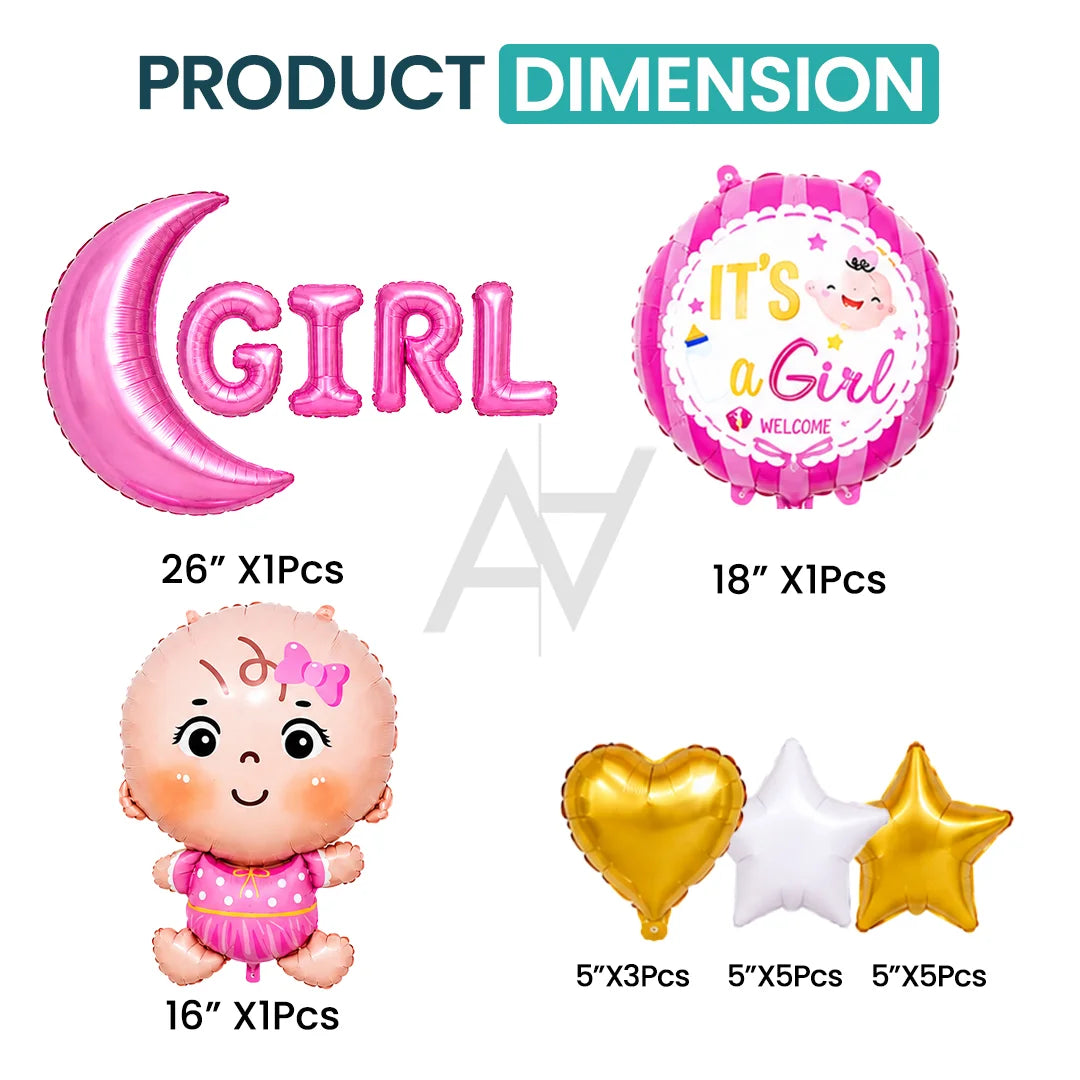 It's a Girl Balloon Decoration Set