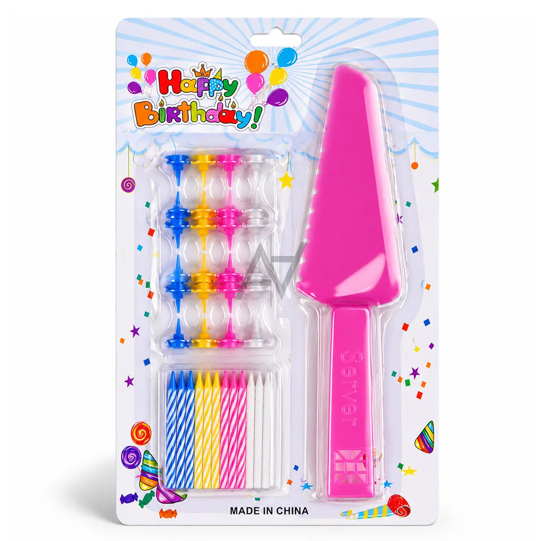 Plastic Cake Knife with candles