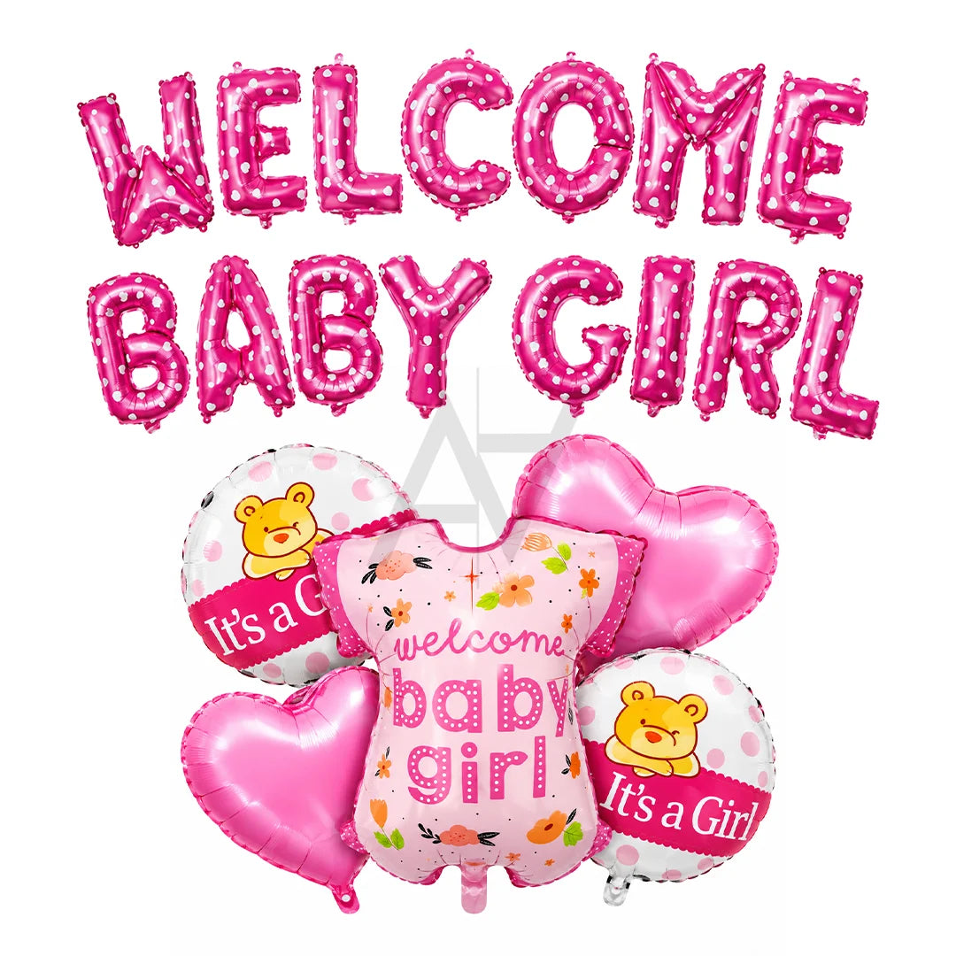 Welcome Baby Girl Decoration kit - Baby Shower