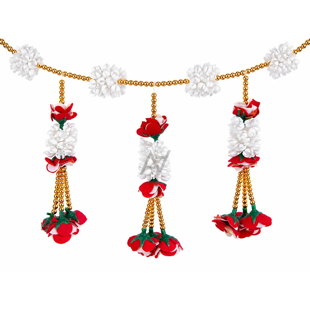 Artificial Red & White Garland Lari - 1 pc