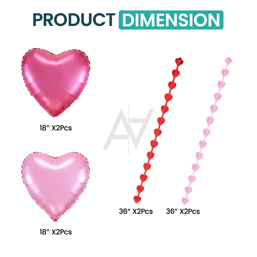 Heart Shape Foil Balloons