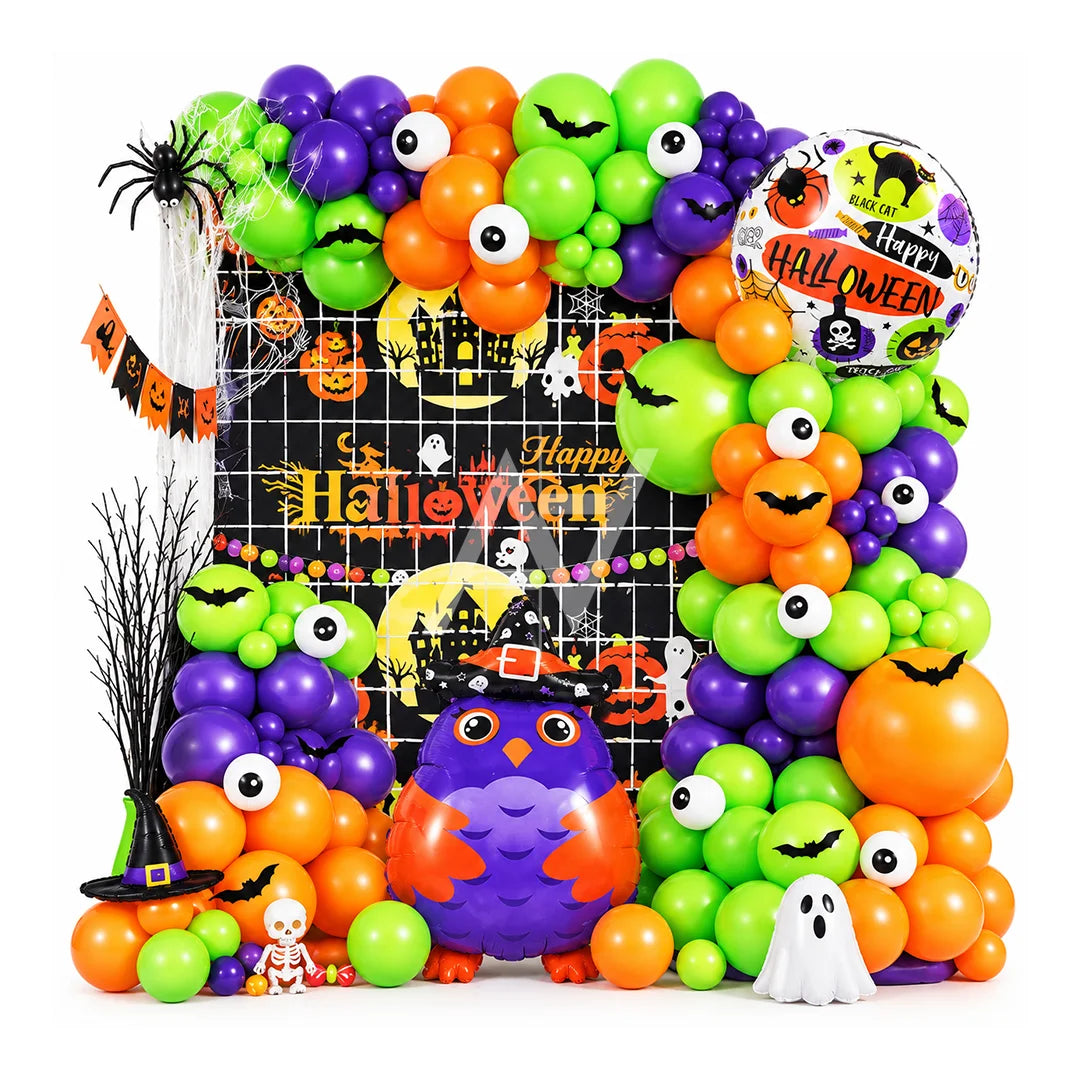 Happy Halloween Owl & Pumpkin Decoration Kit
