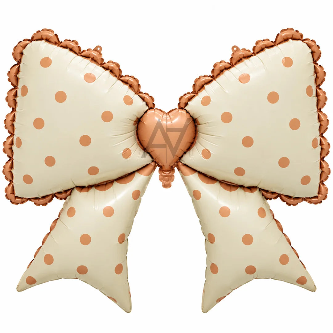 Polka Dot Bow Foil Balloon – Birthday & Party Decorations