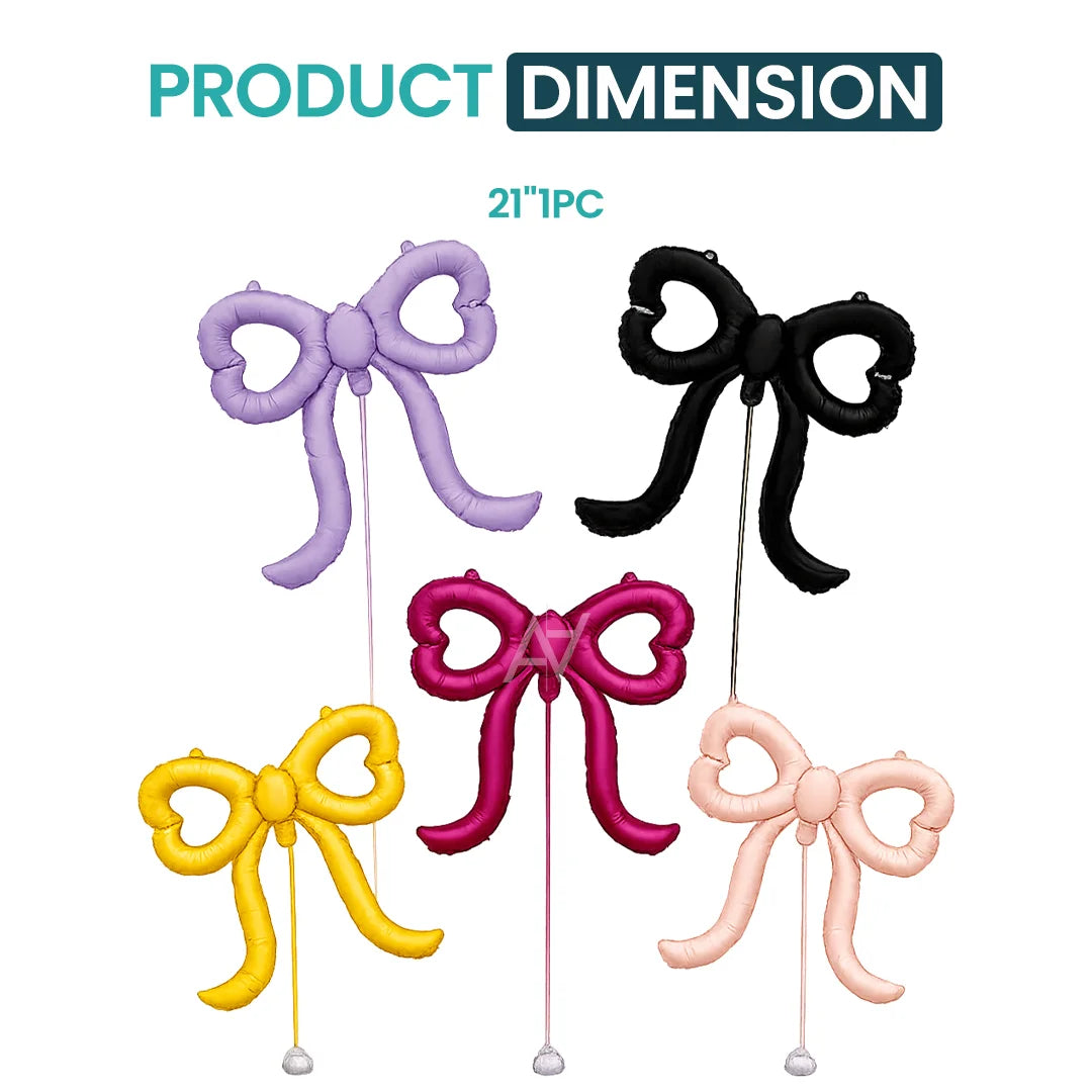 Ribbon Bow Foil Balloon