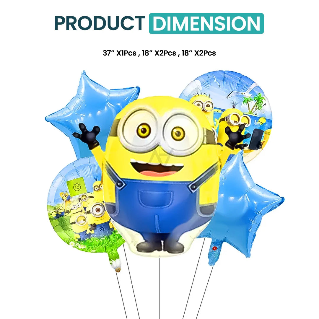 Minions Foil Balloon - 5 Pcs Set