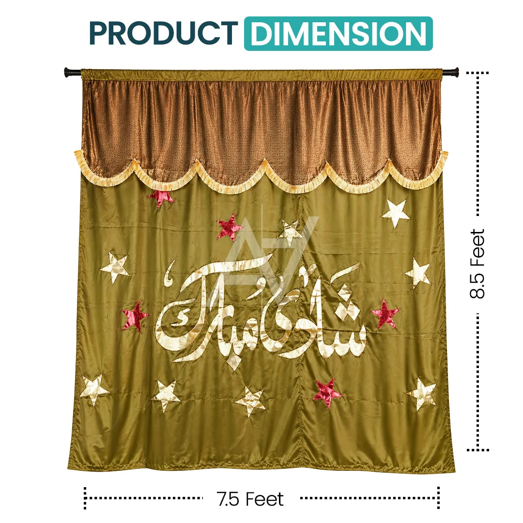 Shaadi Mubarak 80s Style Wedding Backdrop Curtain