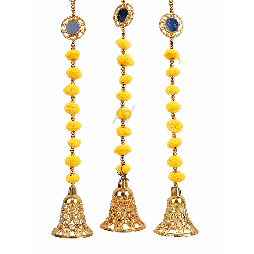 Artificial Yellow Flower Garland with Bell