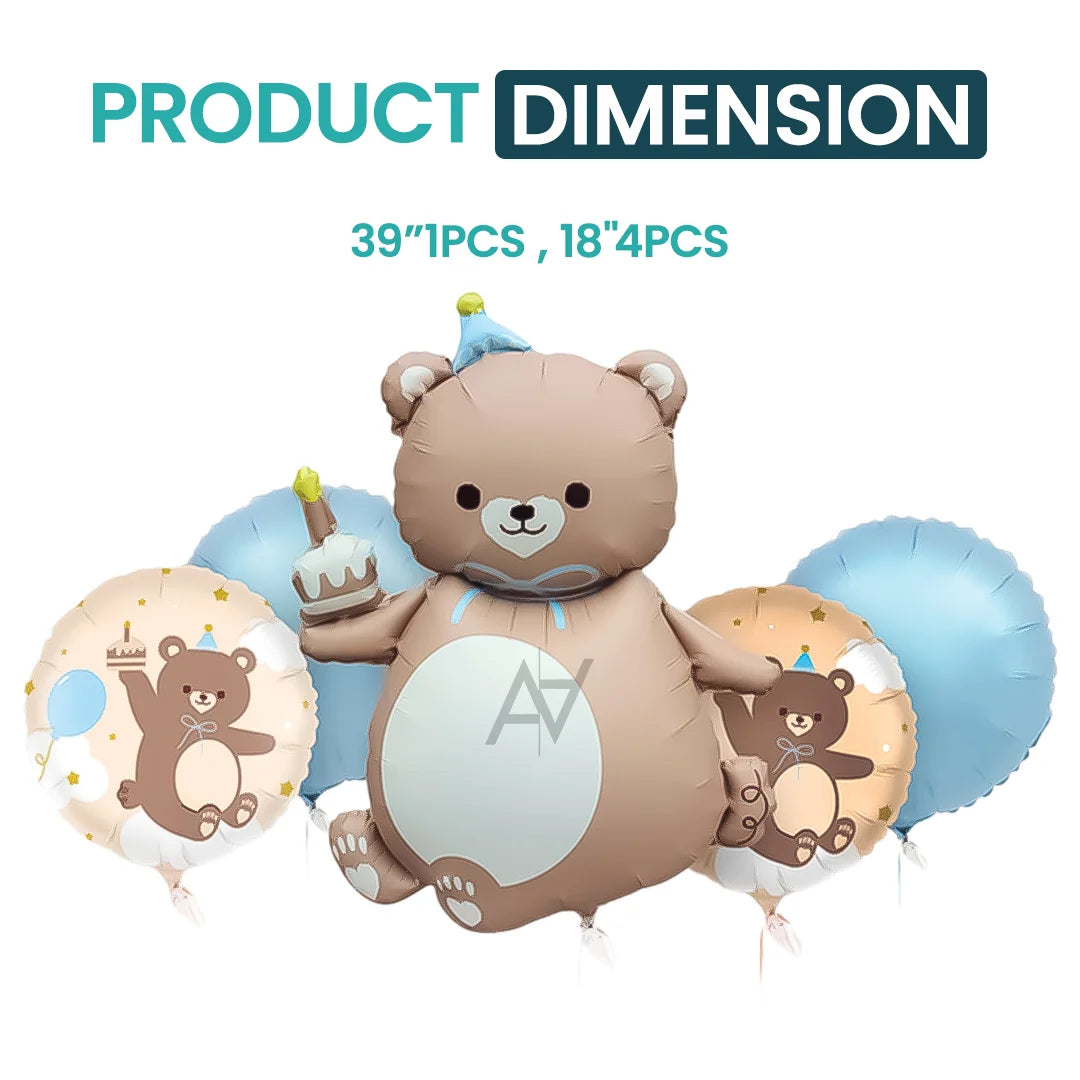 Teddy Bear Foil Balloon Set