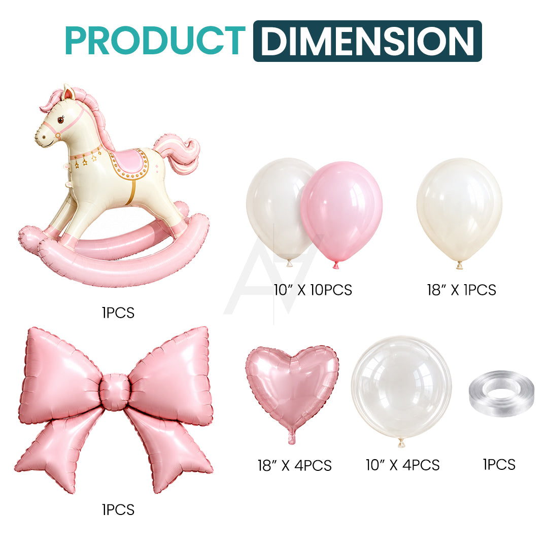 Horse Foil Balloons Kit - 22 pcs kit