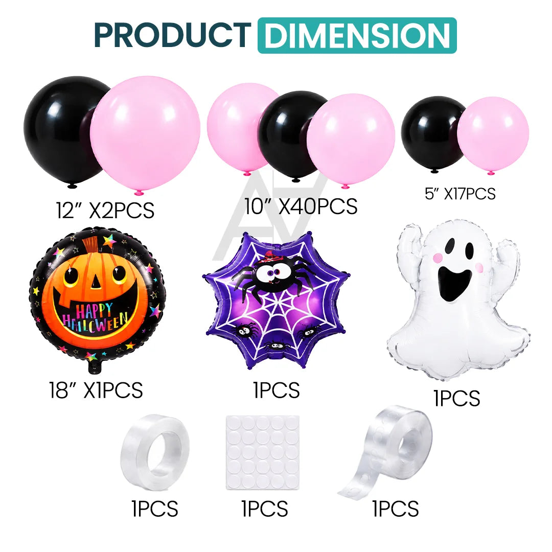 Happy Halloween Pink & Purple Decoration Kit