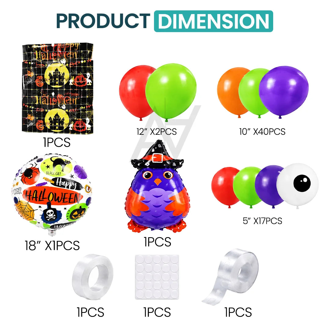 Happy Halloween Owl & Pumpkin Decoration Kit