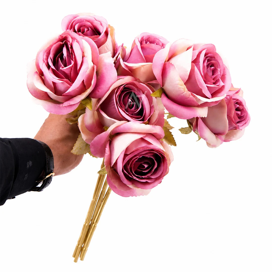 Artificial Roses with Golden Stick