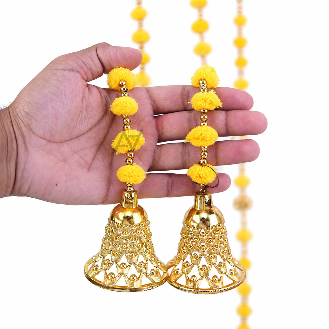 Artificial Yellow Flower Garland with Bell