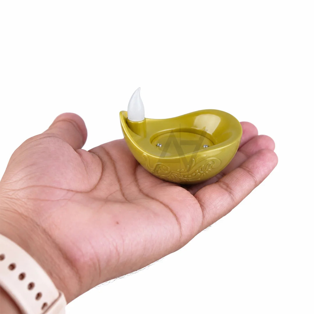 Diwali LED Water Sensor Diya Artificial Flameless Candle for Decorative Diya