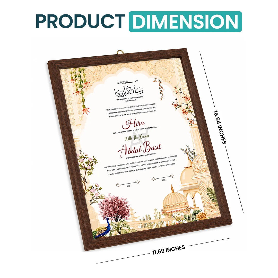Customized Nikkah Frame