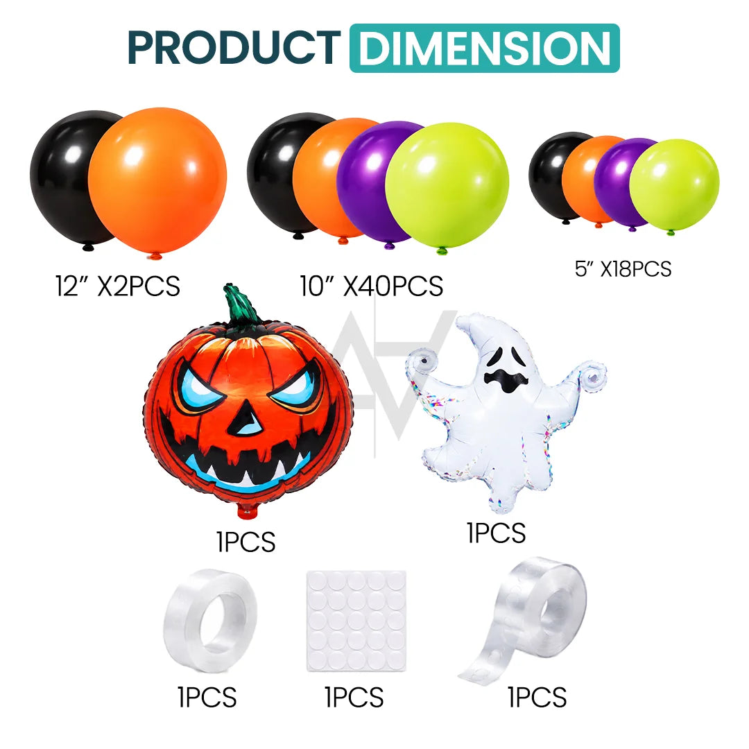 Happy Halloween Pumpkin & Ghost Decoration Kit
