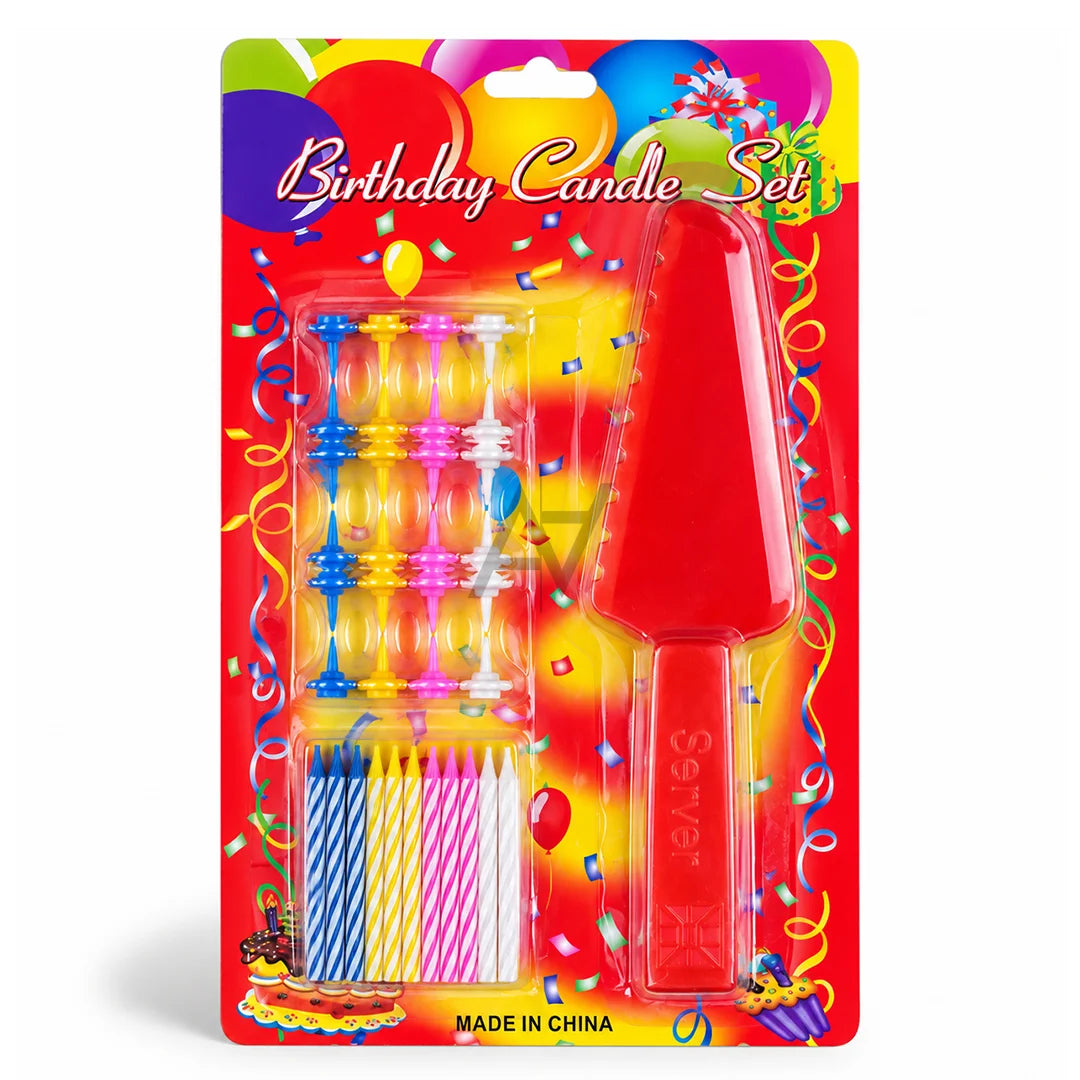 Plastic Cake Knife with candles