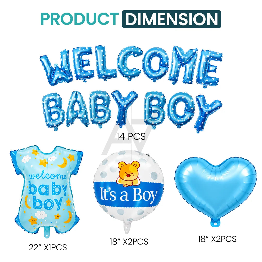 Welcome Baby Boy Decoration kit - Baby Shower