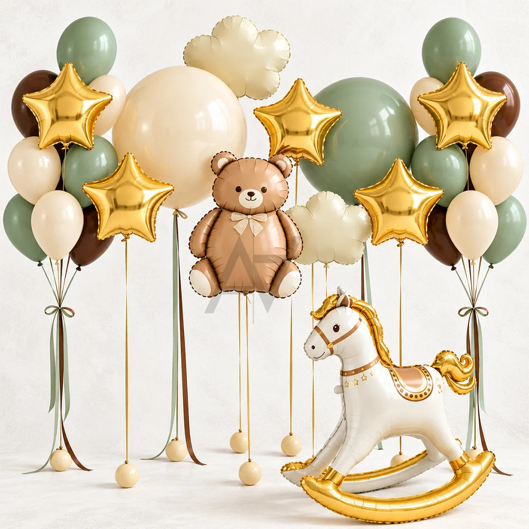 Horse Foil Balloons Kit - 28 pcs kit