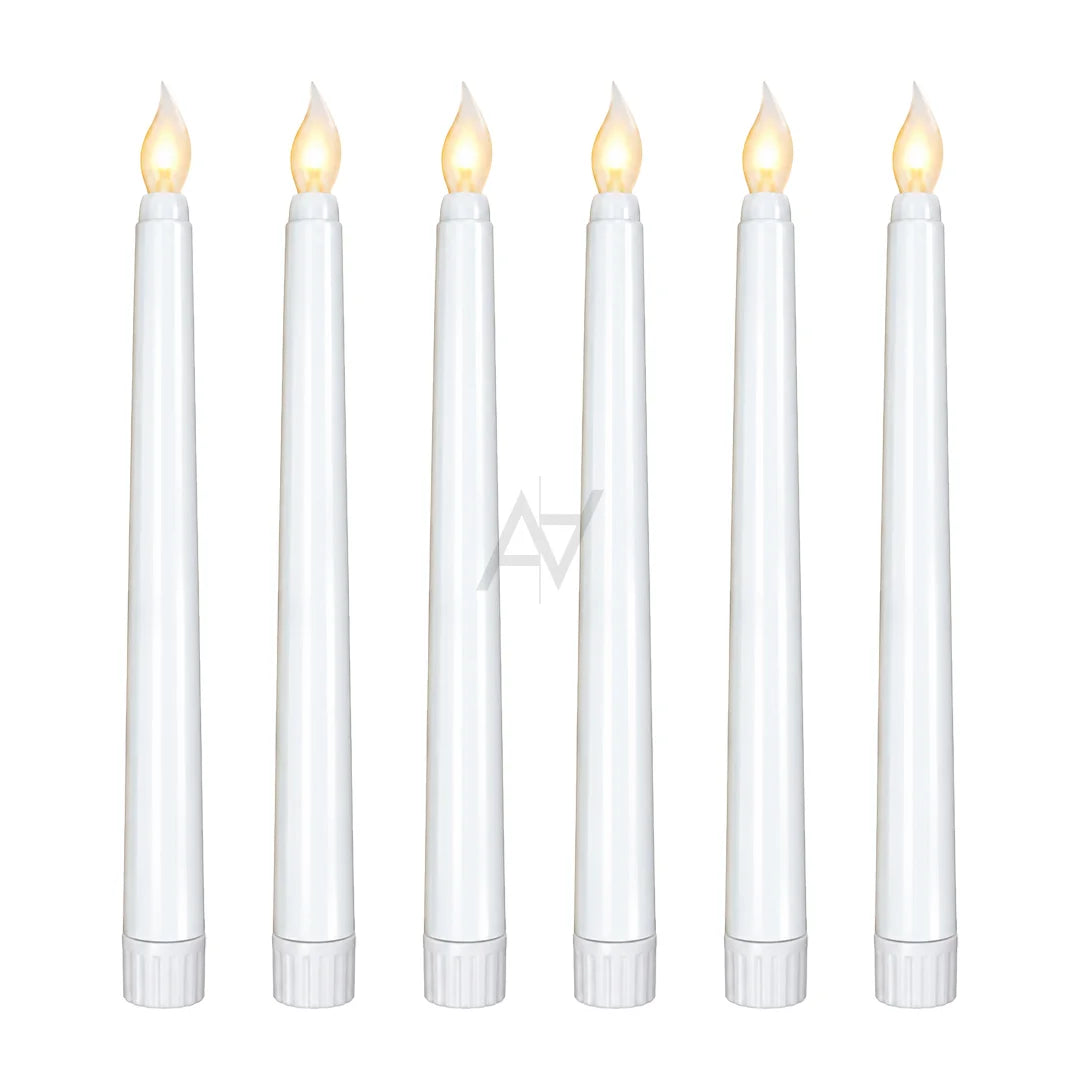 LED Taper Candle - Long Pole Flameless Battery Operated For Candle Light Dinner