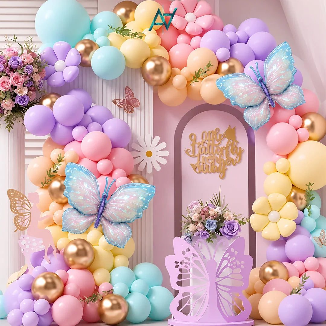Butterfly Birthday Theme Balloon Kit