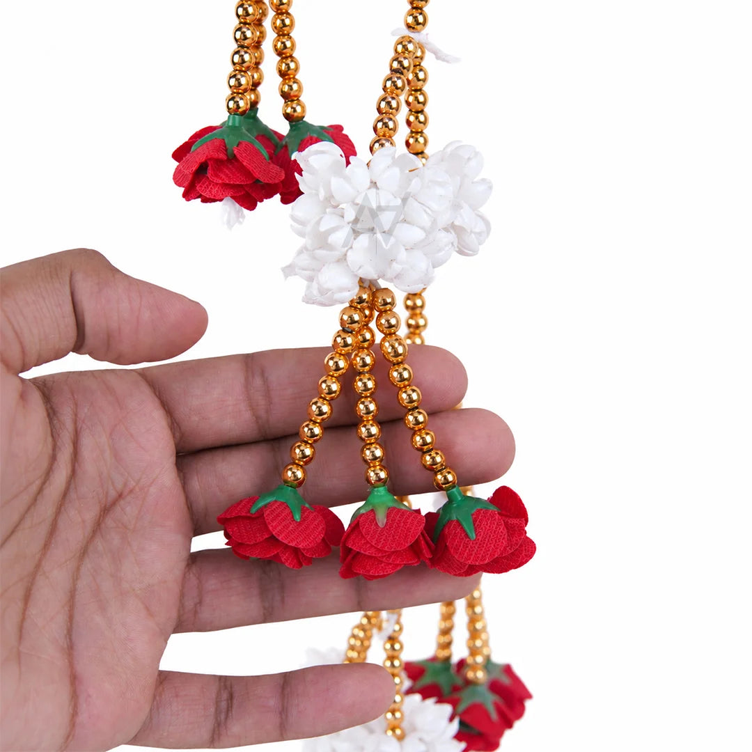 Red & White Jasmine Floral Hanging Garland - 1 pc