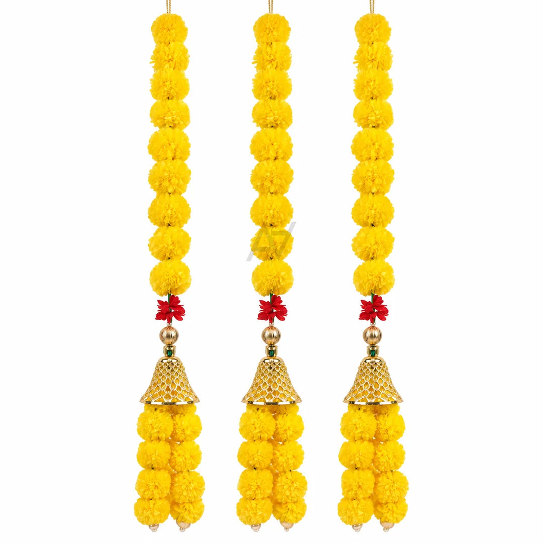 Yellow Marigold Garland Lari - 1 pc