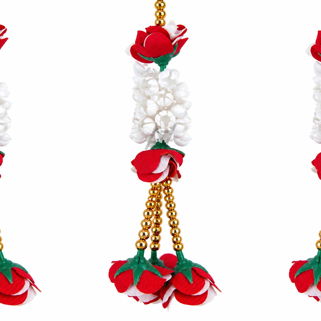 Artificial Red & White Garland Lari - 1 pc
