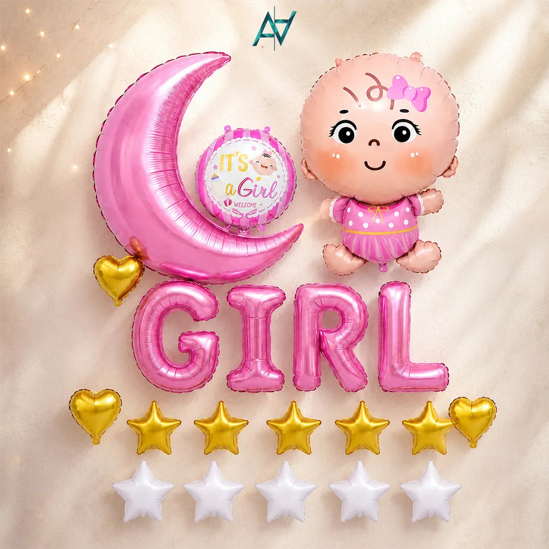 It's a Girl Balloon Decoration Set
