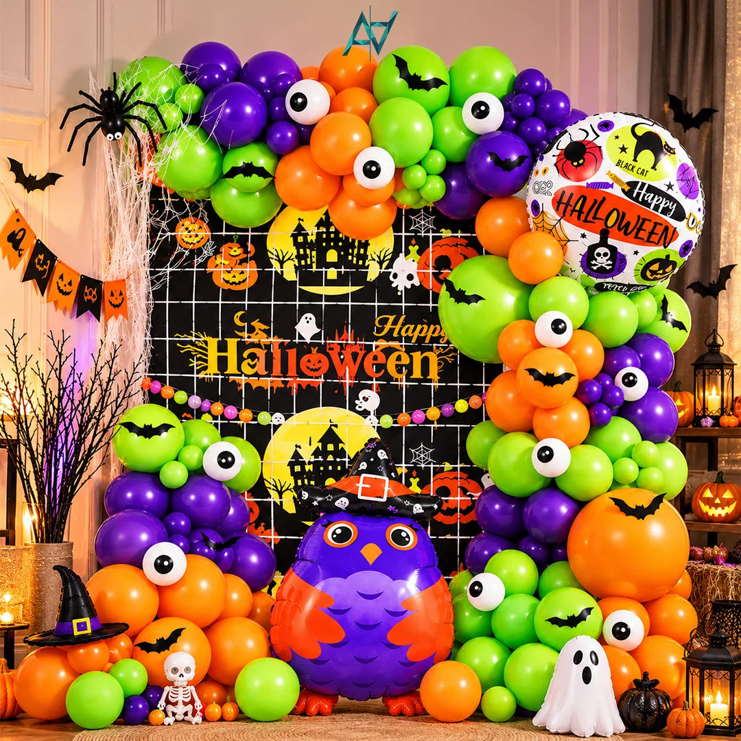 Happy Halloween Owl & Pumpkin Decoration Kit