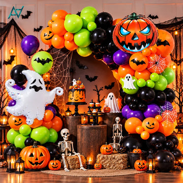 Happy Halloween Pumpkin & Ghost Decoration Kit