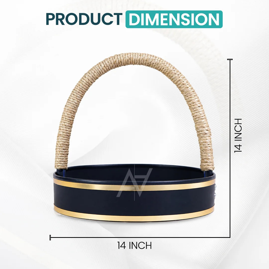 Acrylic Basket with jute handle