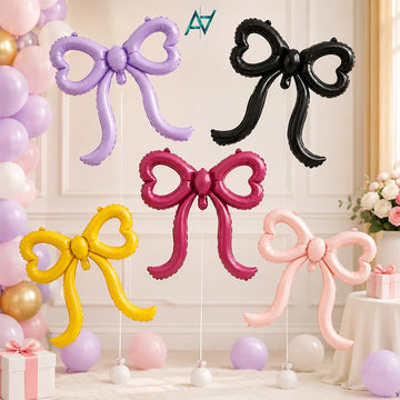 Ribbon Bow Foil Balloon