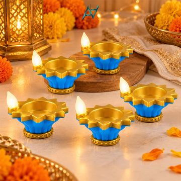 Diwali LED Water Sensor Diya Artificial Flameless Candle for Decorative Diya