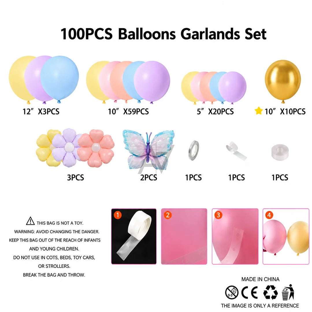 Butterfly Birthday Theme Balloon Kit
