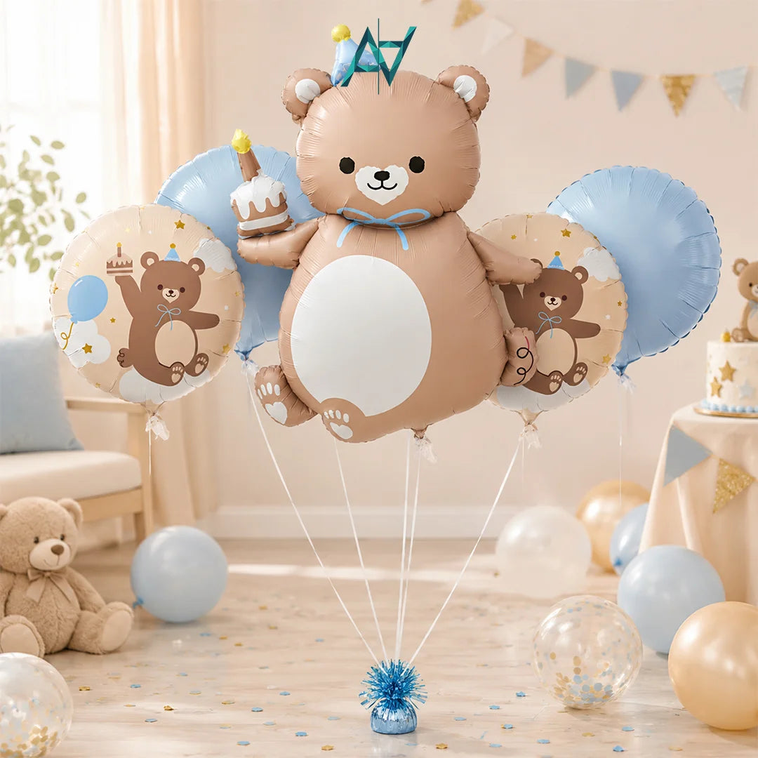 Teddy Bear Foil Balloon Set