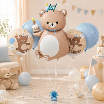 Teddy Bear Foil Balloon Set