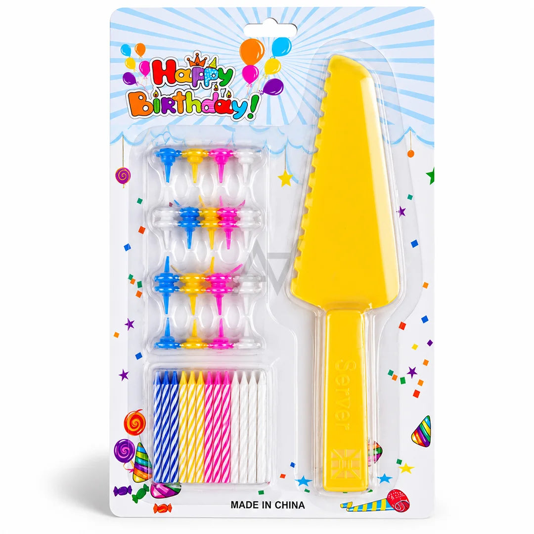 Plastic Cake Knife with candles