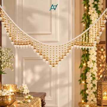 White & Golden Pearl Hanging - 1 pc