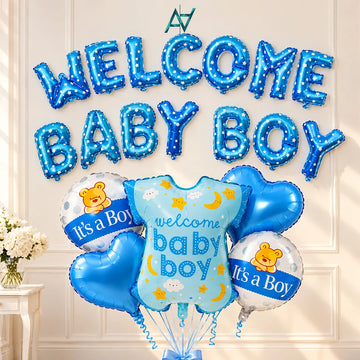 Welcome Baby Boy Decoration kit - Baby Shower