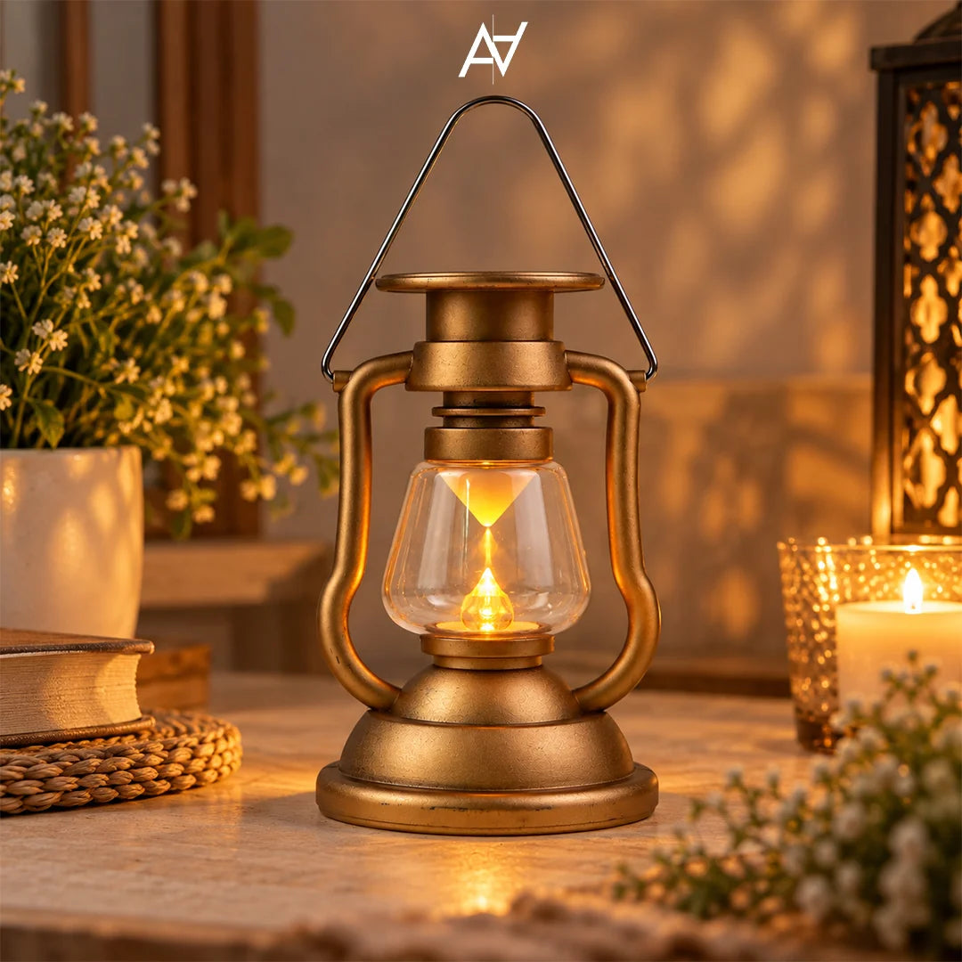Vintage LED Lantern Lamp – Decorative Antique Style Light