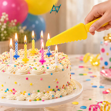 Plastic Cake Knife with candles