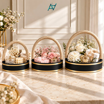 Acrylic Basket with jute handle