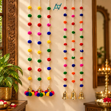 Pom Pom Multicolor Garlands - 1 pc