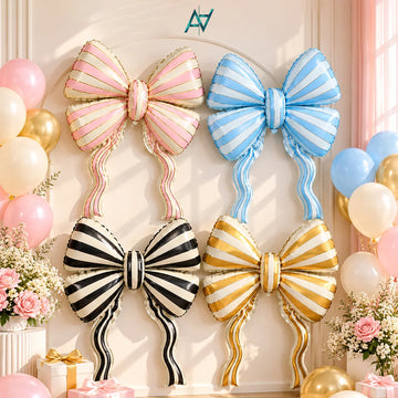 Bow Foil Balloon – 35 Inch Large Ribbon Bow Balloon for Birthday & Party Decorations