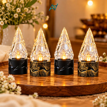Ice Cone LED Lamps – Decorative Crystal Flame Lights