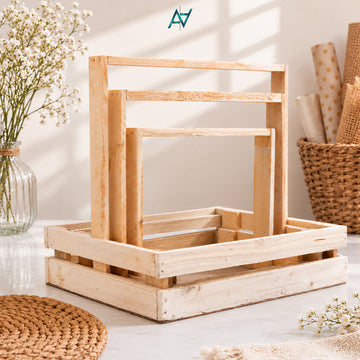 Wooden Basket - 3 Pcs Set