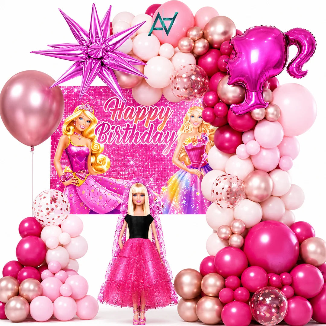 Happy Birthday Barbie Decoration kit