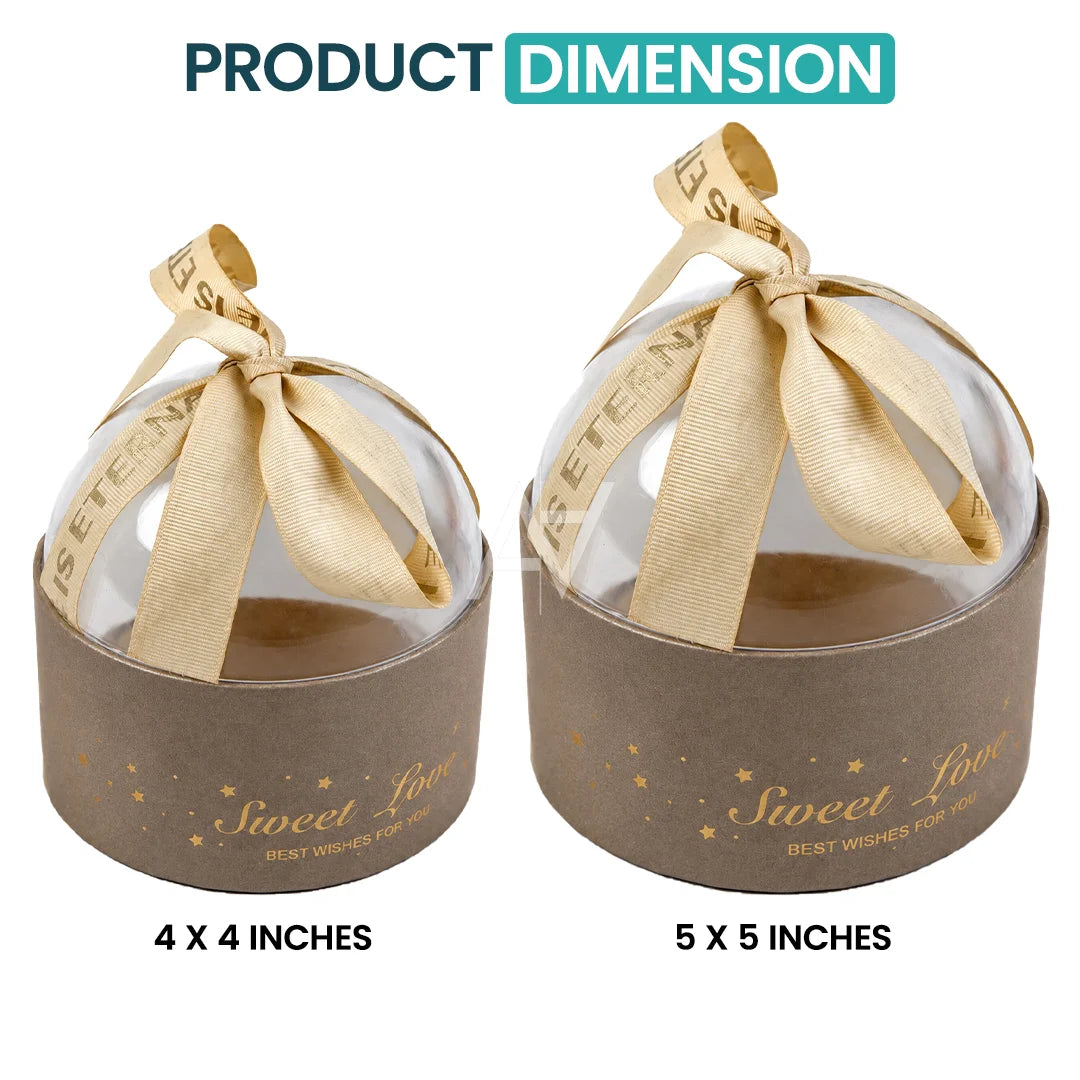 Golden Acrylic Round Box